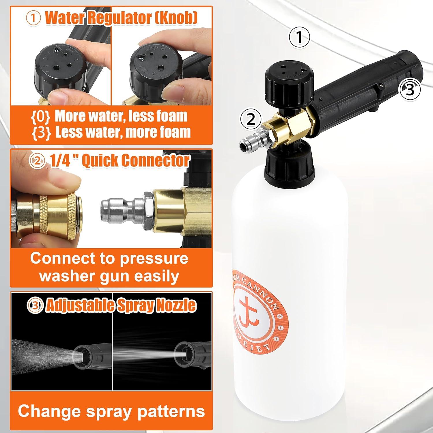 Pistola de Lavado a Presión JOEJET Doble con Caño de Espuma 1L