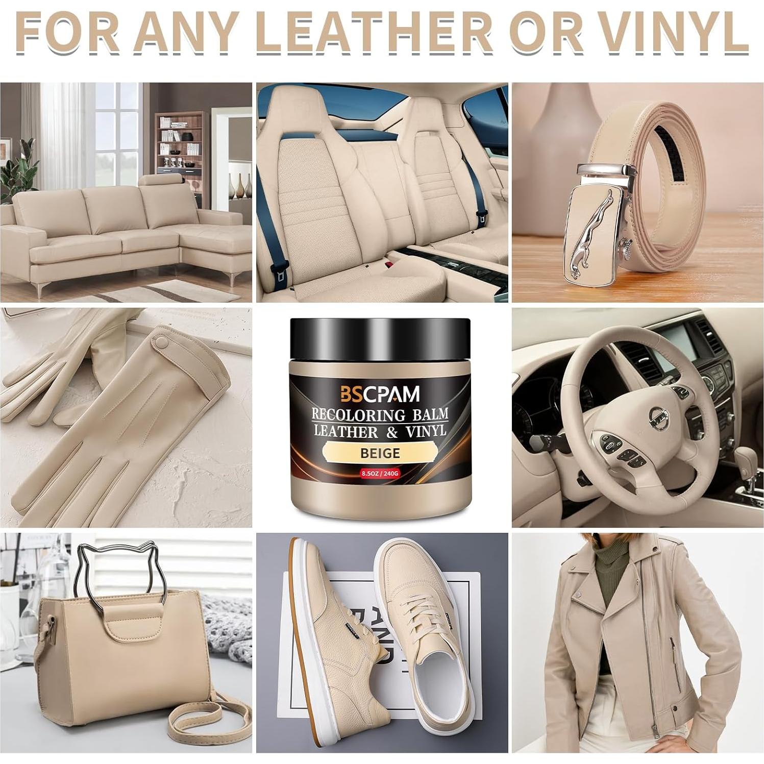 Bálsamo de Recoloración de Cuero Beige BSCPAM 240g