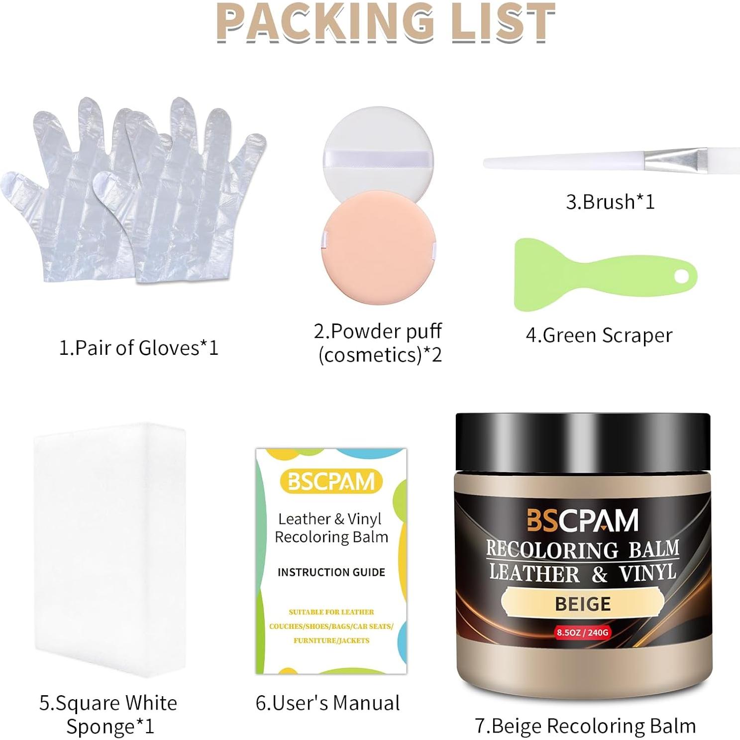 Bálsamo de Recoloración de Cuero Beige BSCPAM 240g