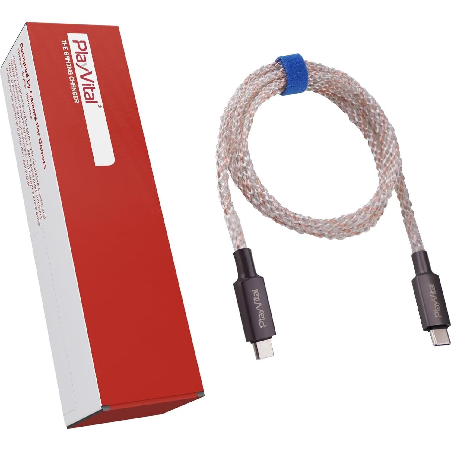 Cable de Carga Iluminado PlayVital 2M Tipo C para PS5/Xbox