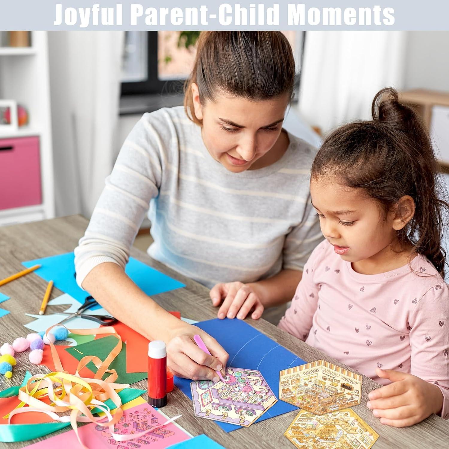 8 Juegos de Pegatinas 3D DIY YLOLUL para Alivio del Estrés