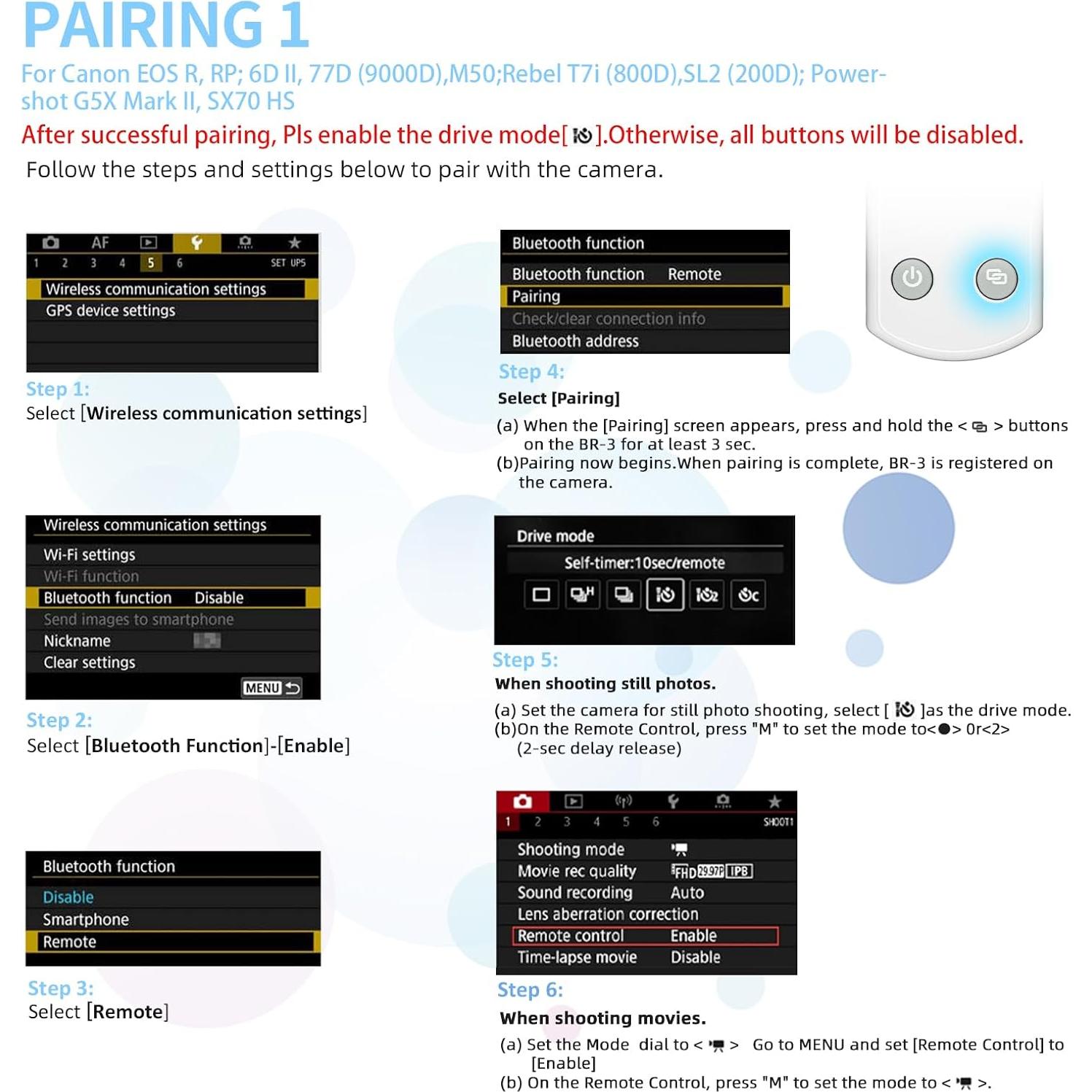 Trípode Hanpusen para Cámara Canon con Control Remoto