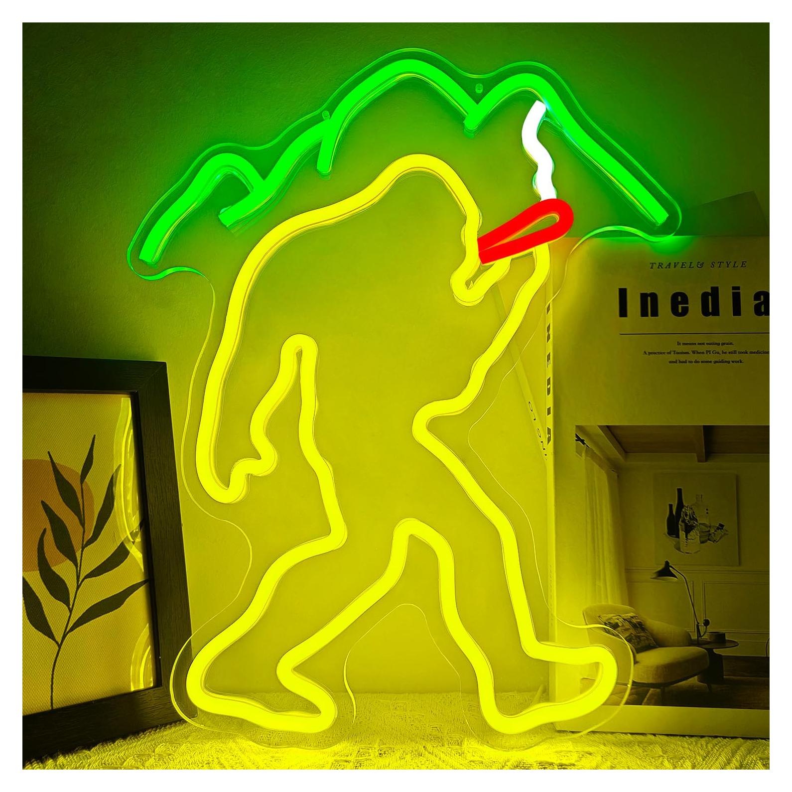 Luz de Neón Bigfoot Jeanchrl LED Dimmable para Decoración