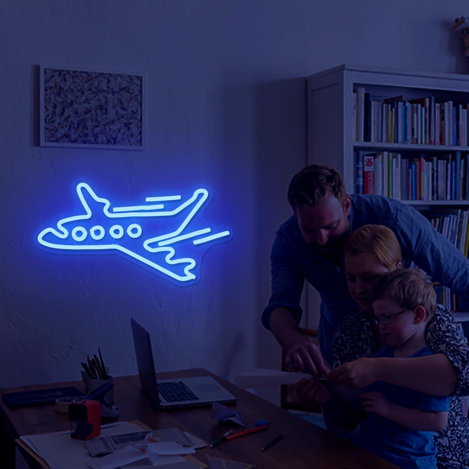 Luz de Neón LED Aviación Cheunyar Regulable 30x10 cm