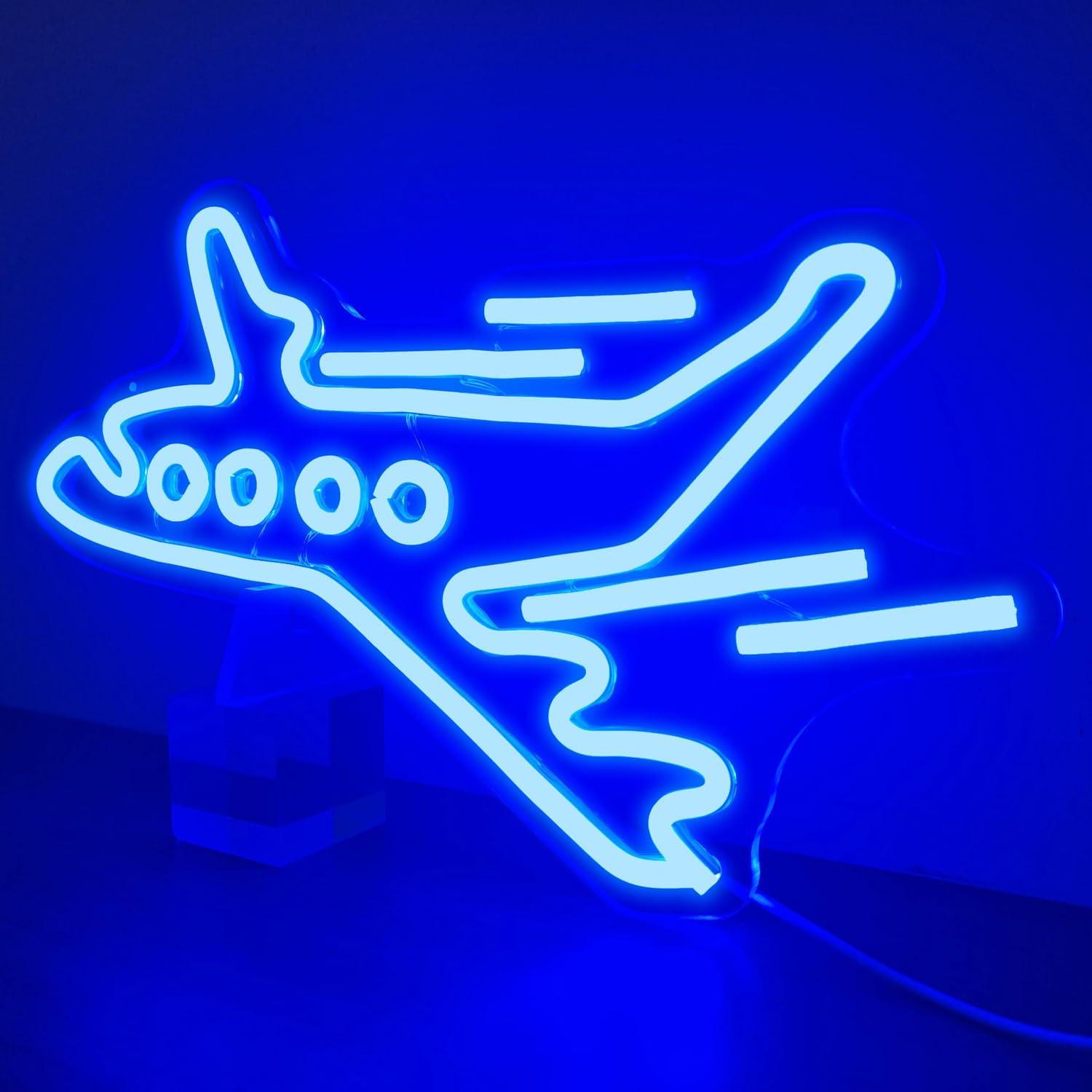 Luz de Neón LED Aviación Cheunyar Regulable 30x10 cm