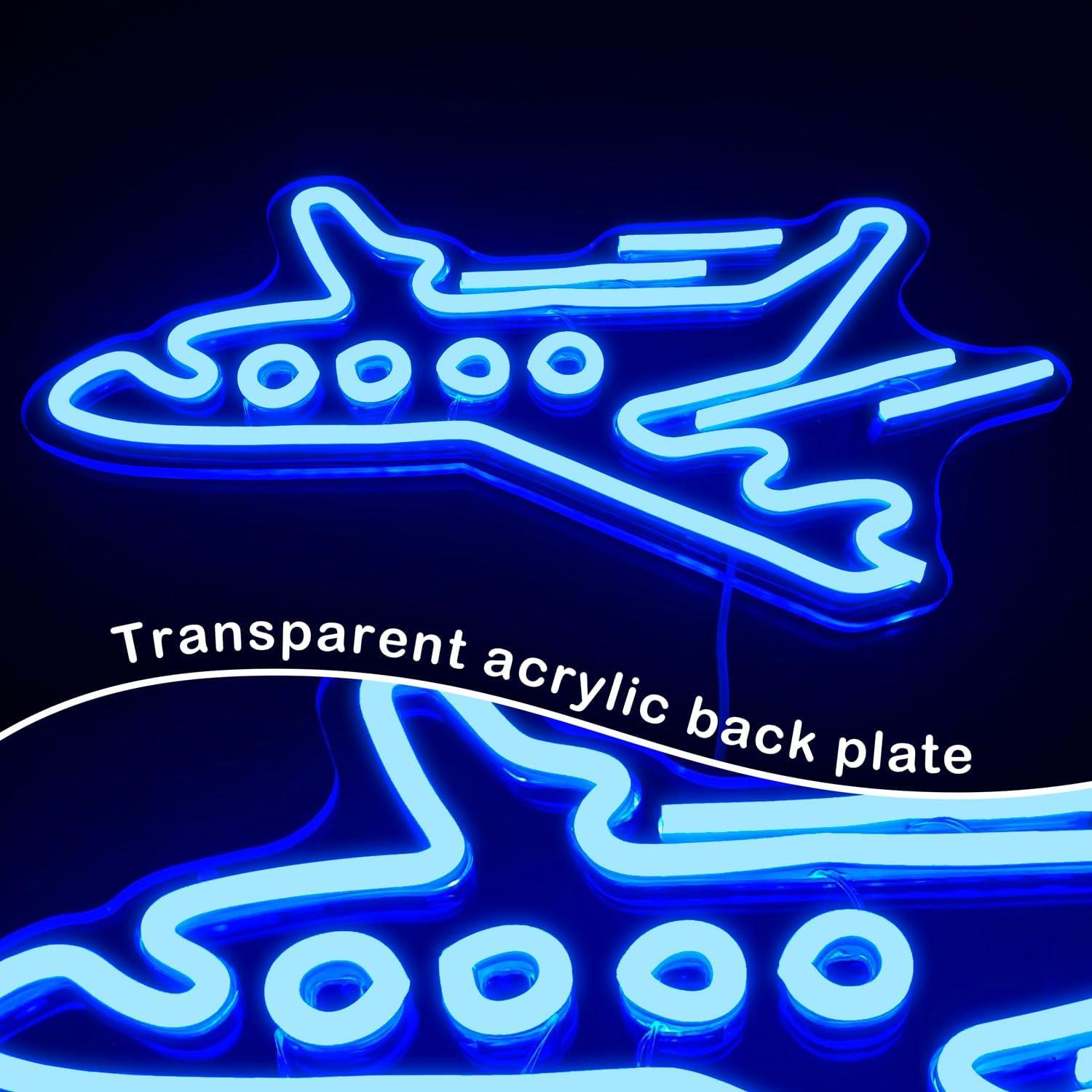 Luz de Neón LED Aviación Cheunyar Regulable 30x10 cm