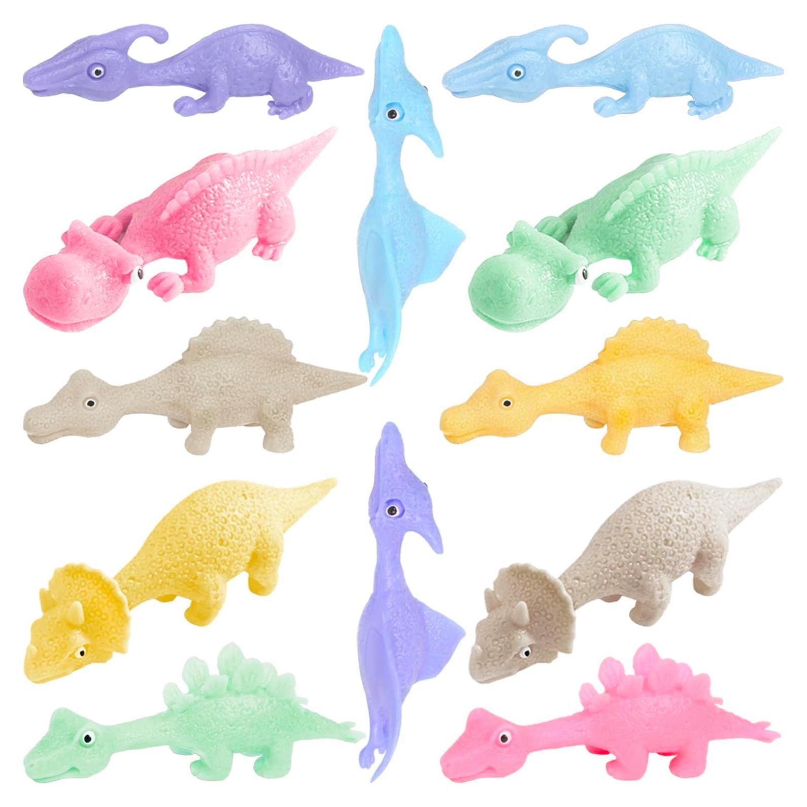 Juguetes de Dedo Dinosaurio con Lanzador Jishi 12pcs