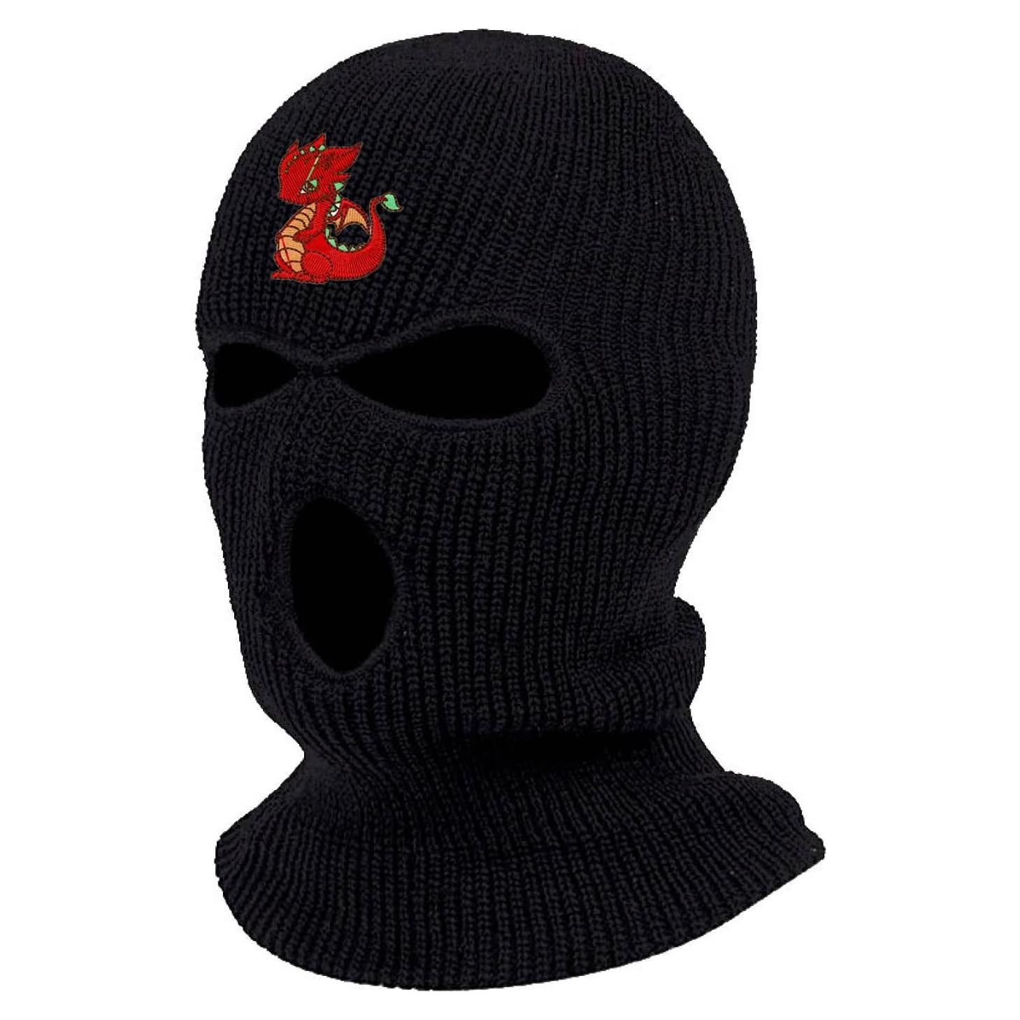 Máscara de Esquí Unisex Dragón Bebé Bordada Talla Única