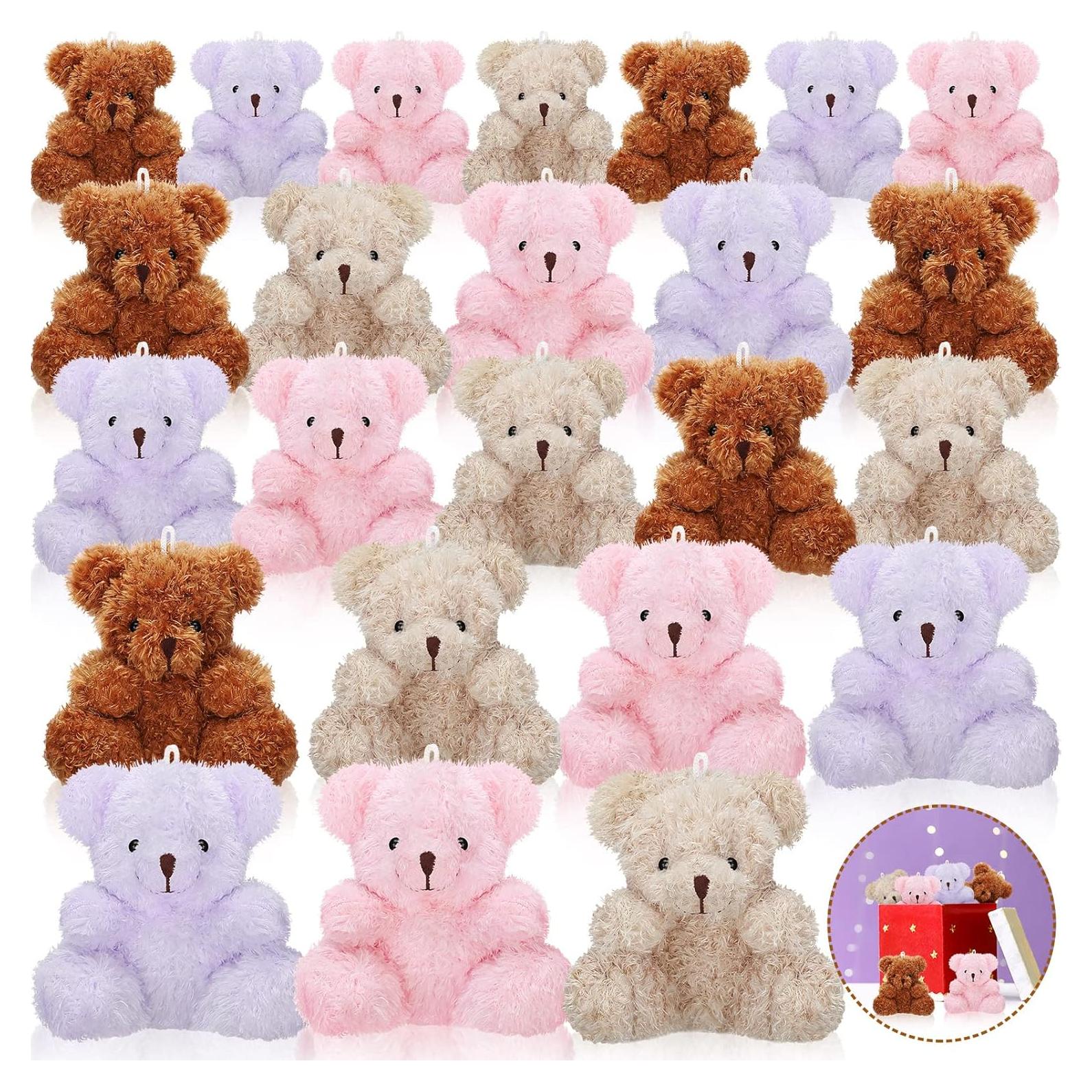 Lote de 24 Mini Ositos de Peluche 10 cm HyDren - Suaves y Adorables
