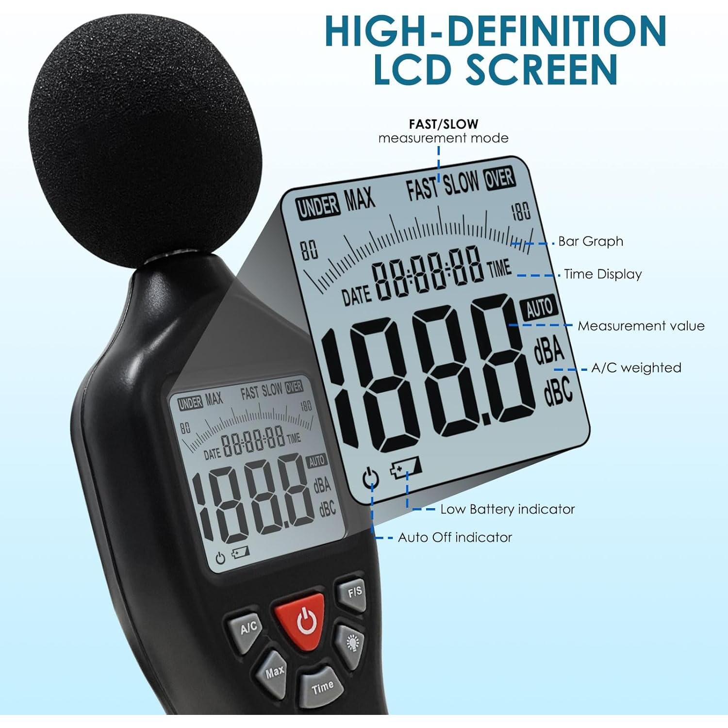 Medidor de Decibelios Digital Gain Express SLM-24 30-130dB