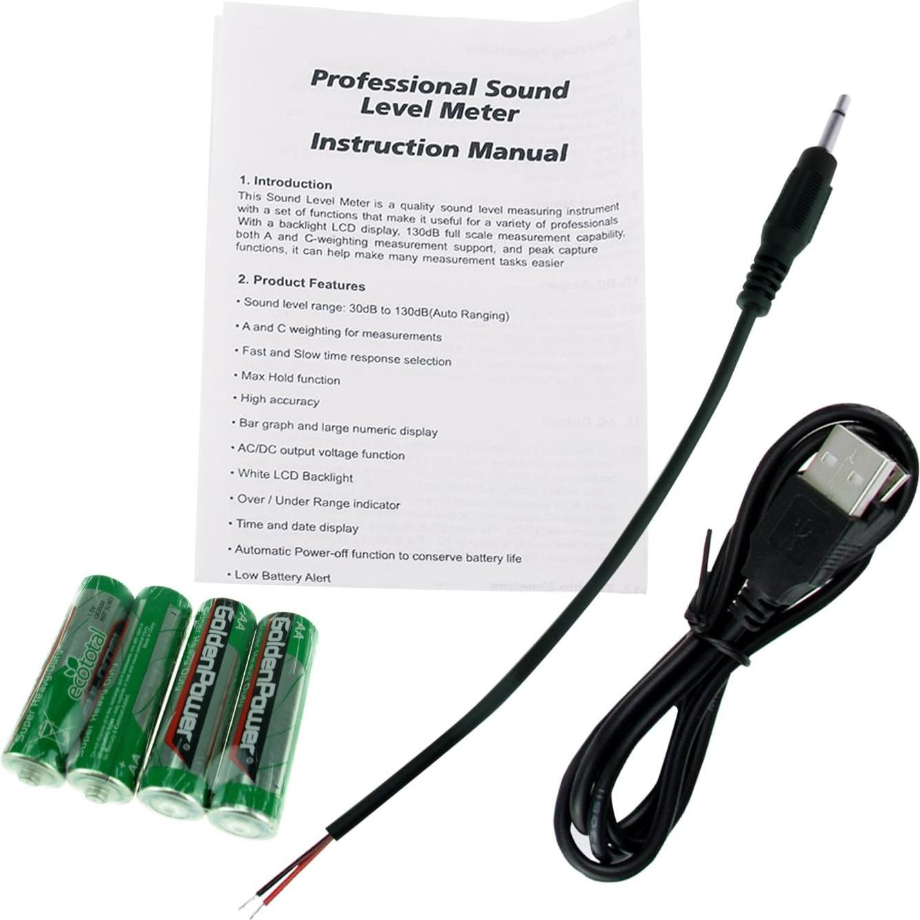 Medidor de Decibelios Digital Gain Express SLM-24 30-130dB