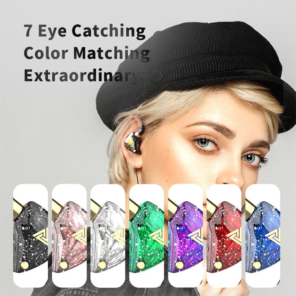 Auriculares Qkz Sk8 In-Ear con Cable, Cancelación de Ruido, Negro