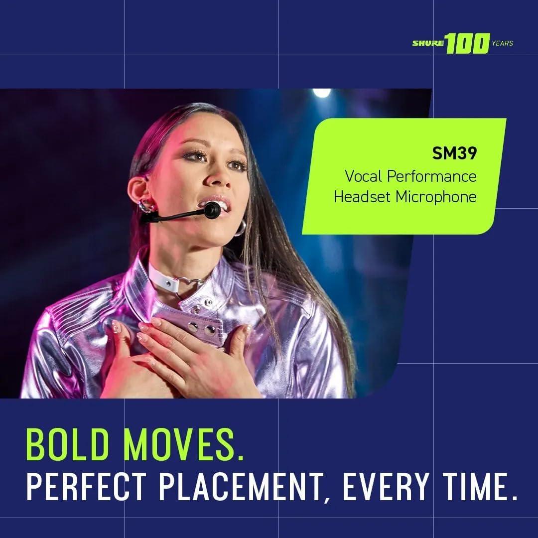 Micrófono de Auricular Shure SM39 - Vocal Cardioide Ergonómico