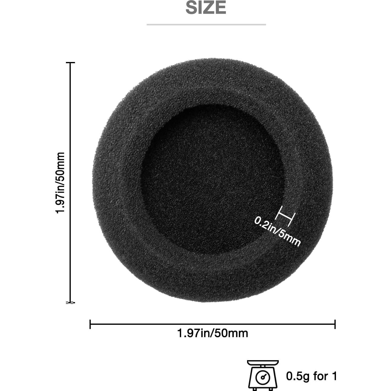 Cojines de Espuma Voarmaks 50mm para Auriculares - 5 Pares
