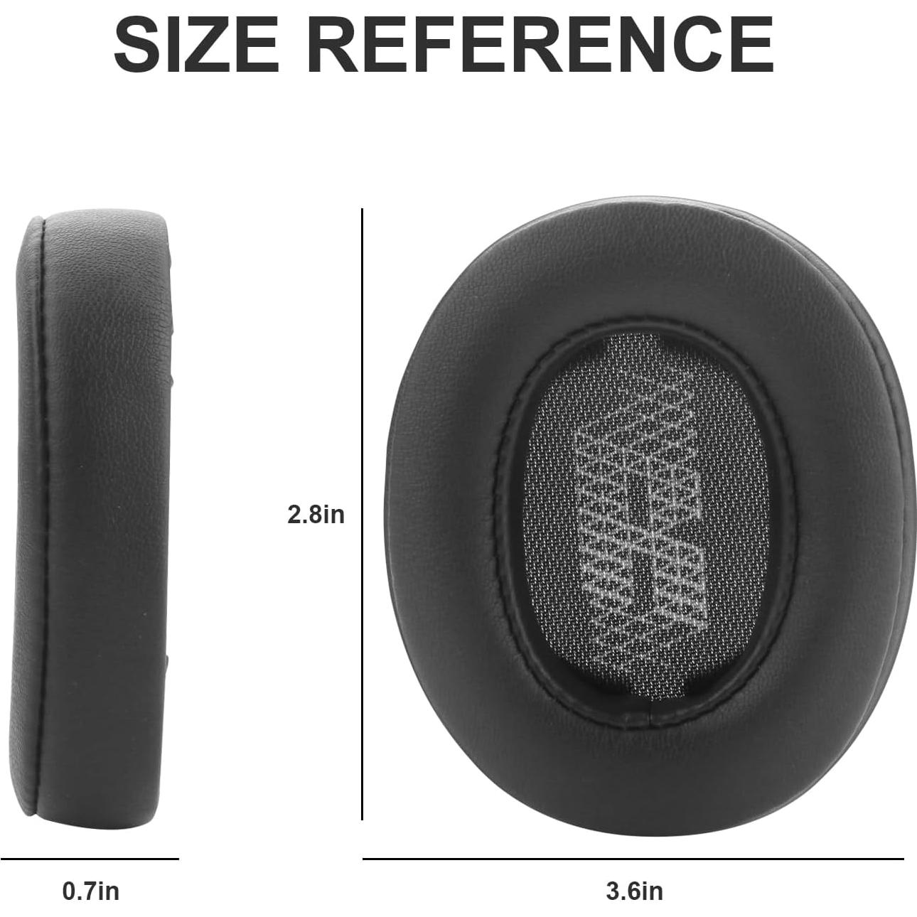 Almohadillas de Reemplazo para Auriculares JBL Live 500BT - Gel Refrigerante y Espuma de Memoria (Negro)