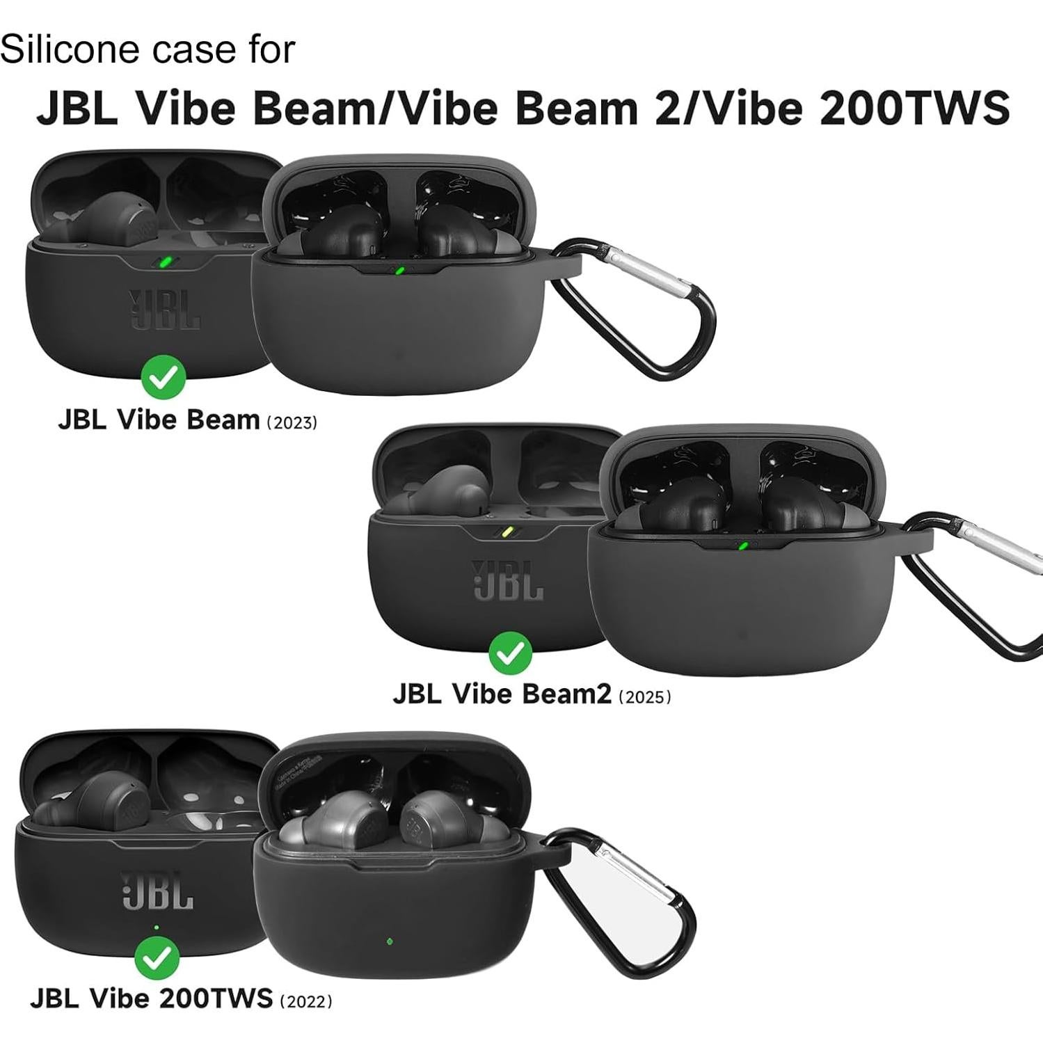Funda de Silicona Premium para JBL Vibe Beam 2025/2023 - Negro