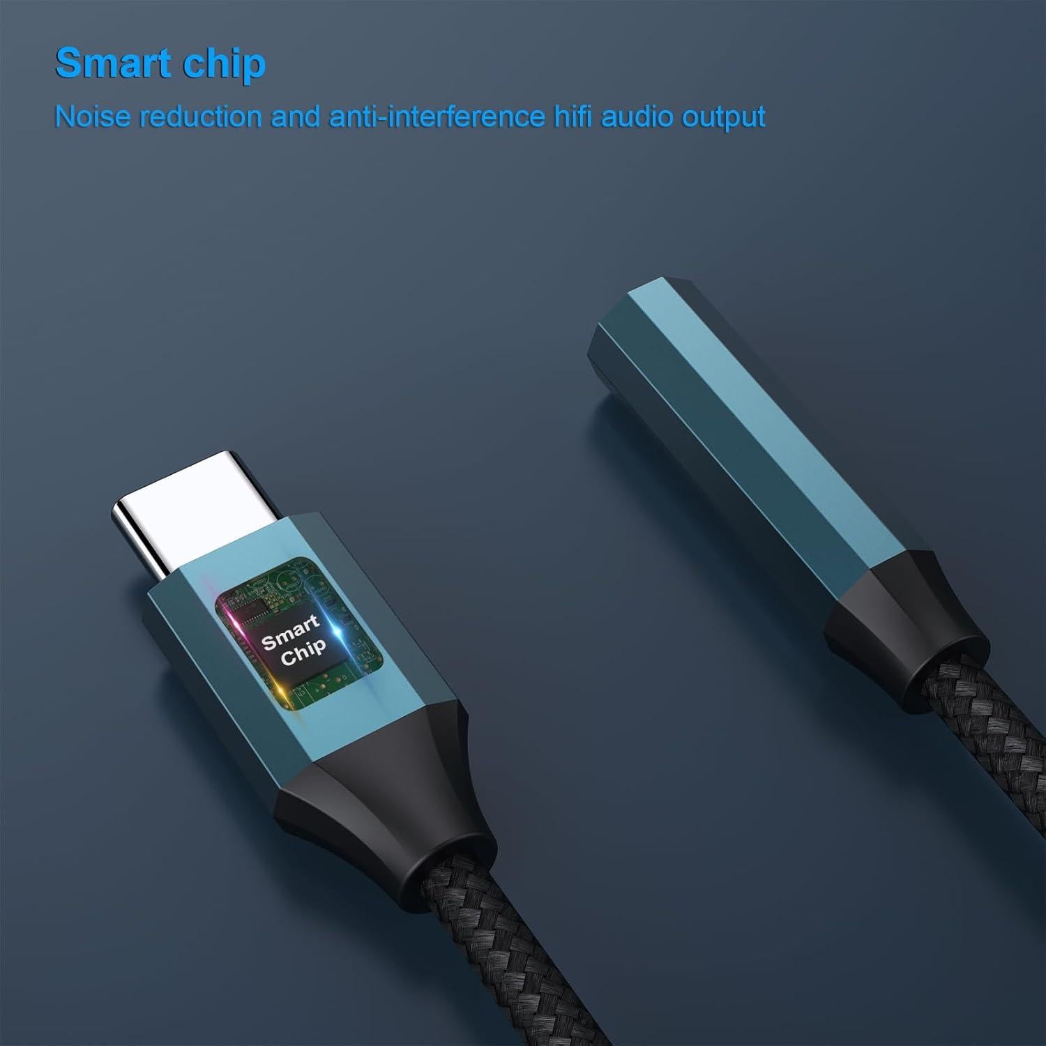 Adaptador USB C a Jack 3.5mm BENFEI Azul - Audio Hi-Fi