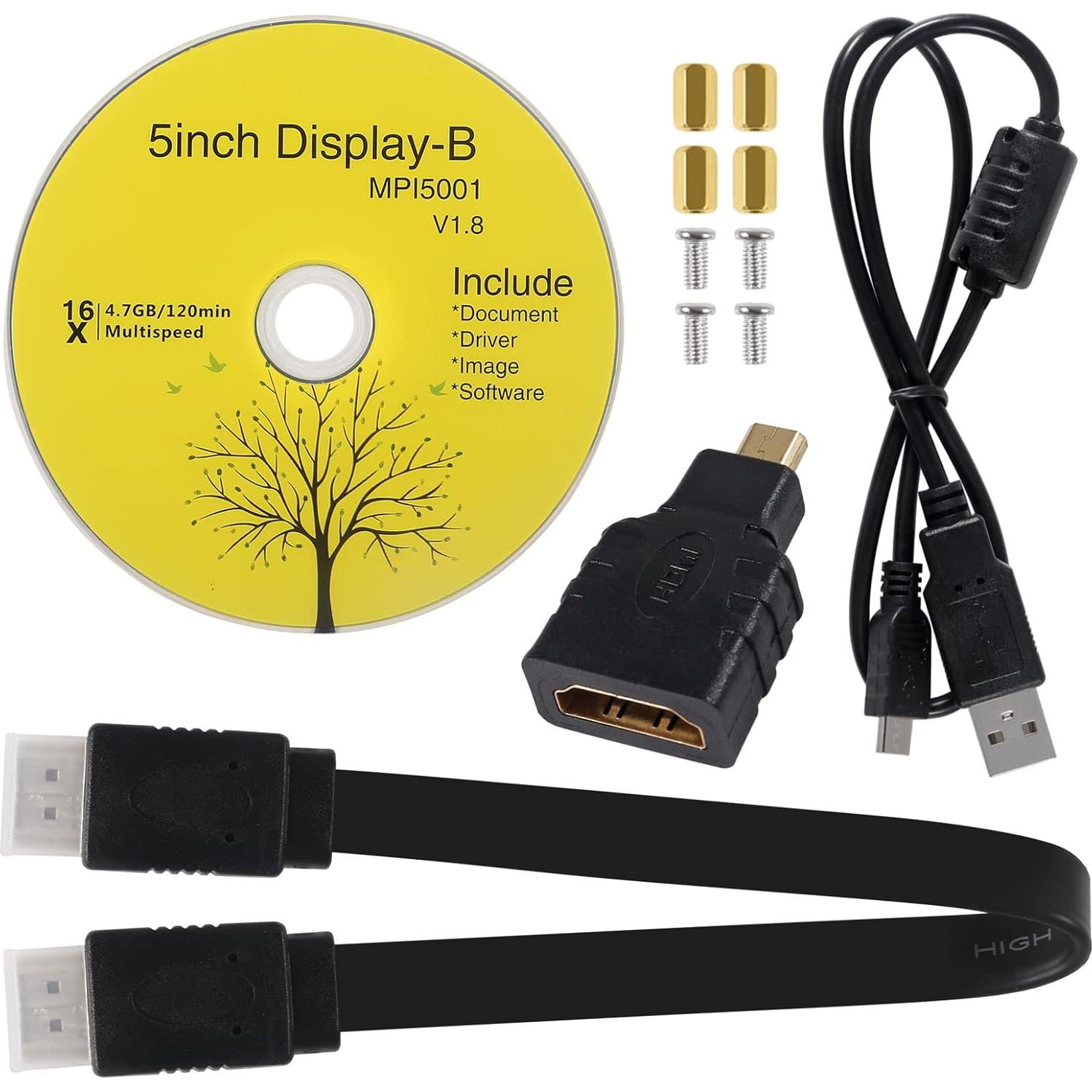 Pantalla Táctil Resistiva 5" UMLIFE LCD 800x480 HDMI Raspberry Pi