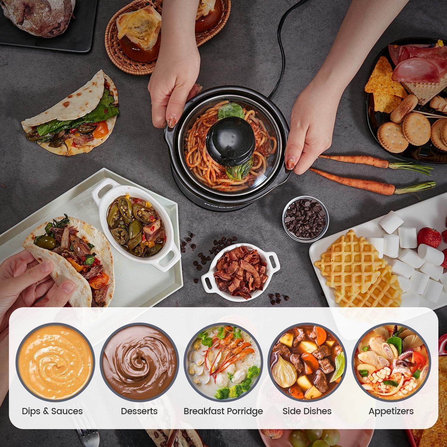 Olla de Cocción Lenta KOOC 0.65L Cerámica Negra