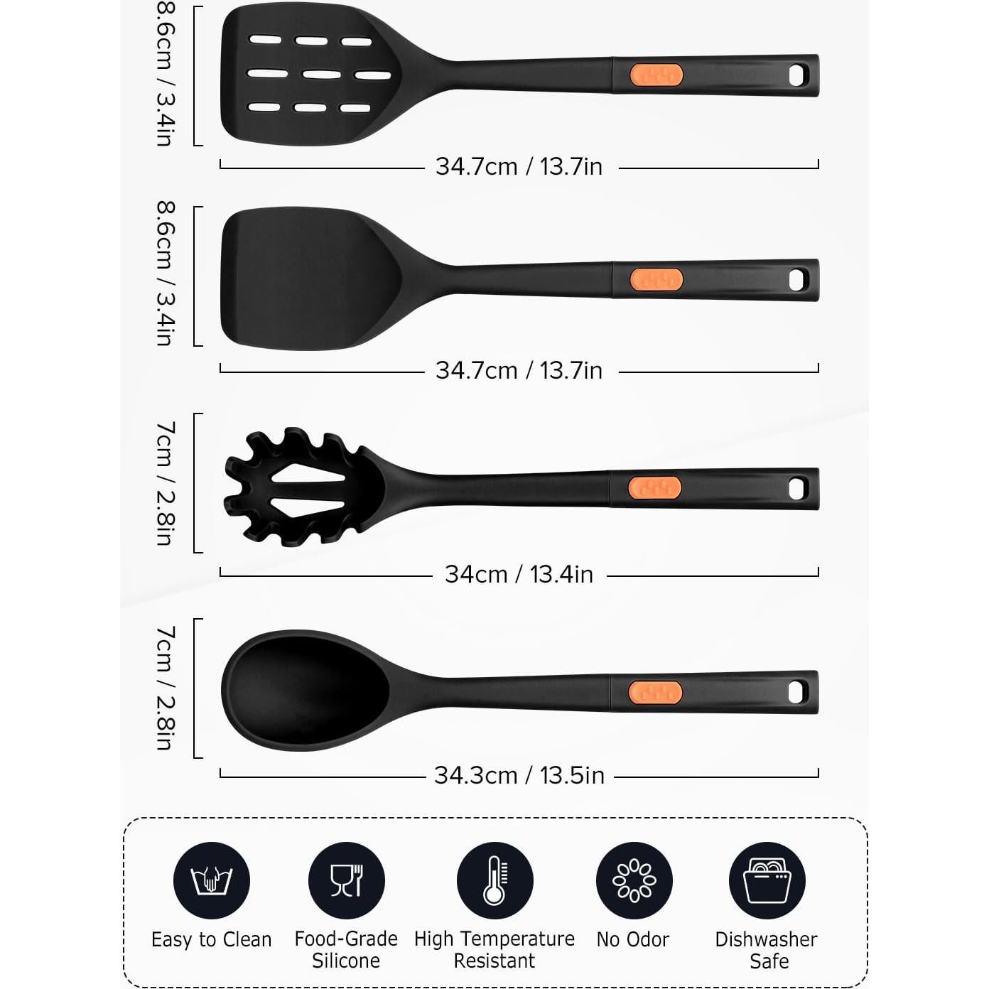 Juego de Utensilios de Cocina de Silicona DaiRen - 4 Piezas