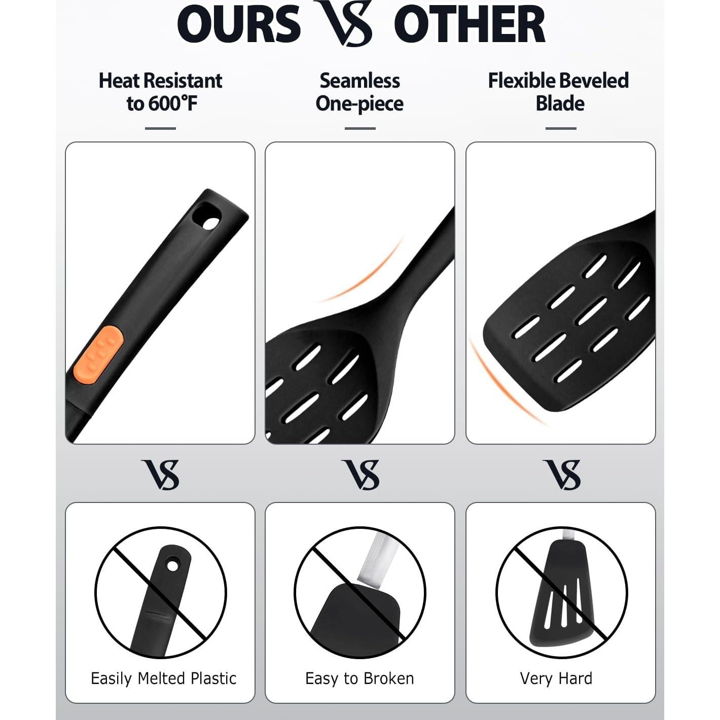 Juego de Utensilios de Cocina de Silicona DaiRen - 4 Piezas