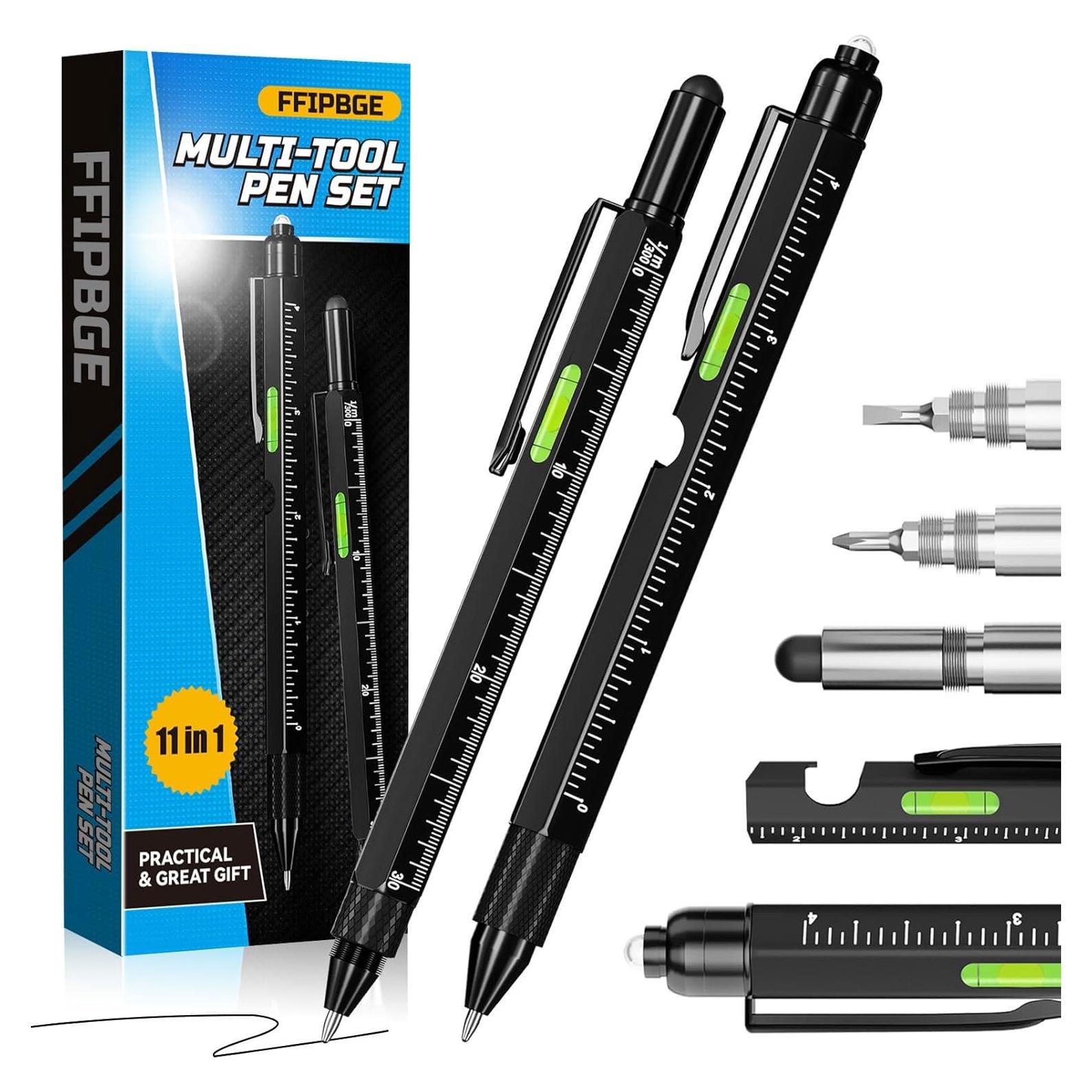 Set de bolígrafo multitool 11 en 1 FFIPBGE negro