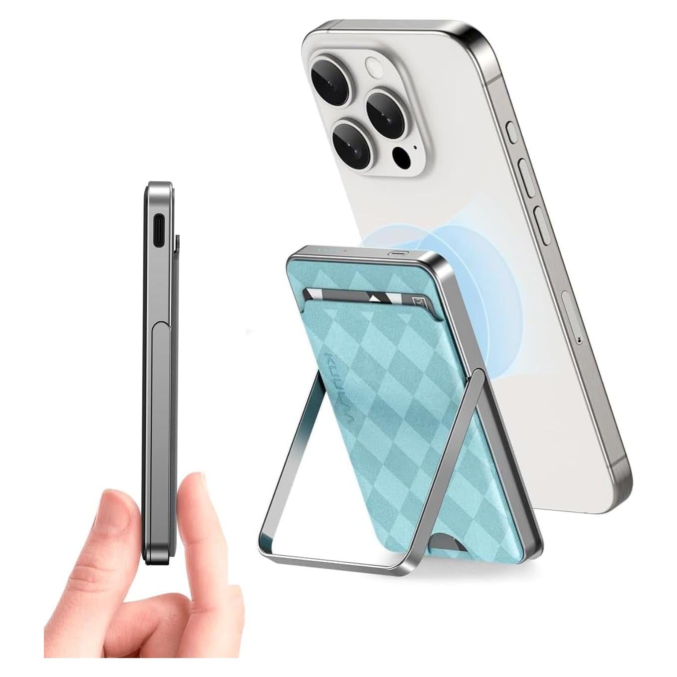 Banco de Energía Inalámbrico Kuulaa 5000mAh MagSafe Azul