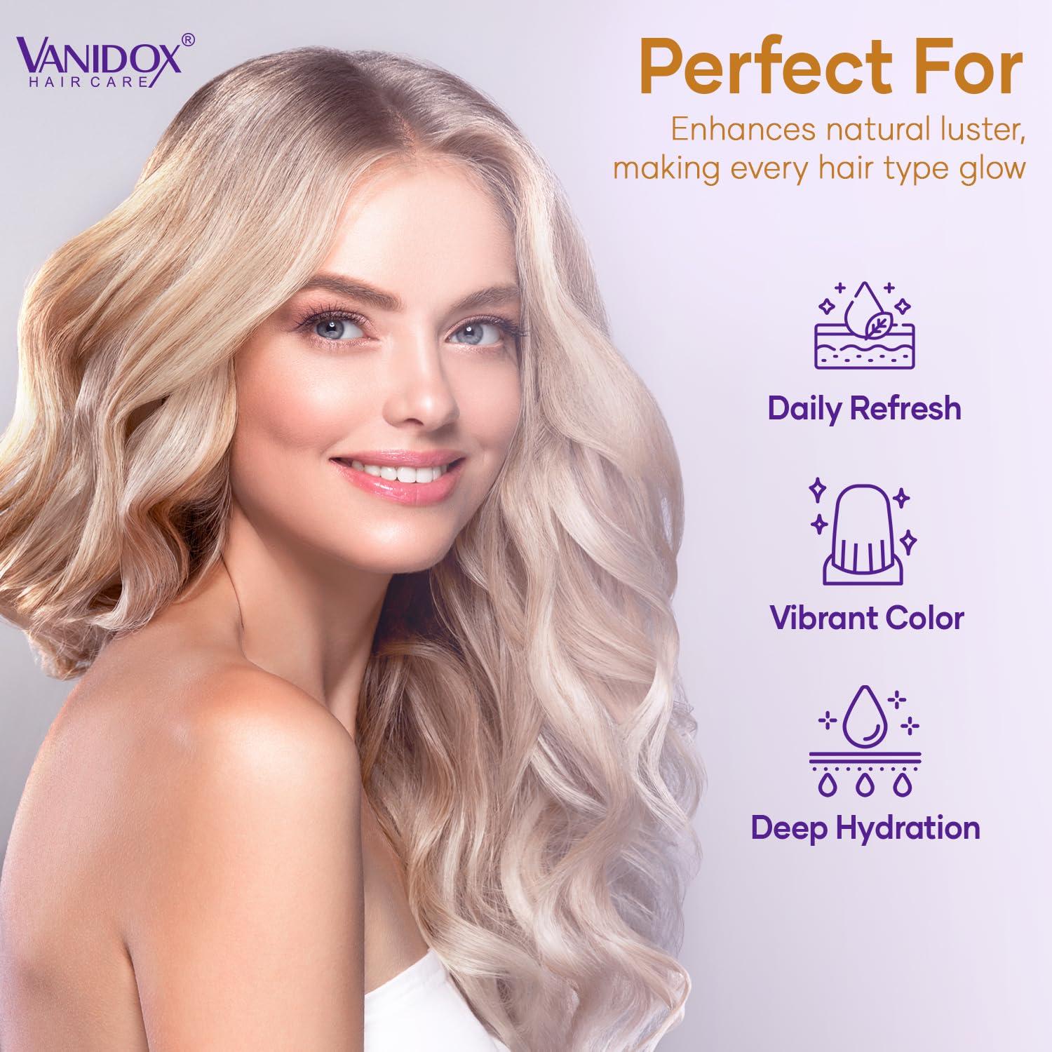 Champú Morado Sin Sulfatos Vanidox 473 ml - Para Rubias y Mechas