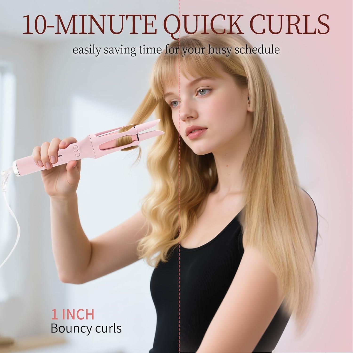 Rizador Automático Profesional Dongguan 4 Temperaturas Rosa