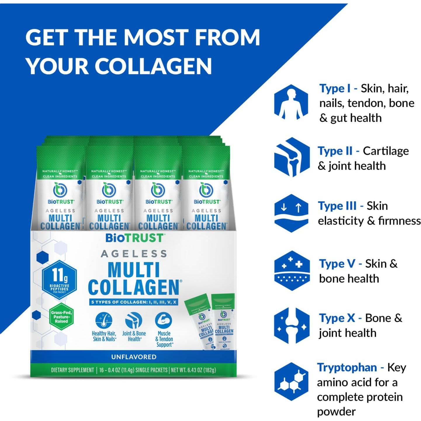 Polvo de Colágeno Multi BioTrust - 5 Tipos - 182.5g