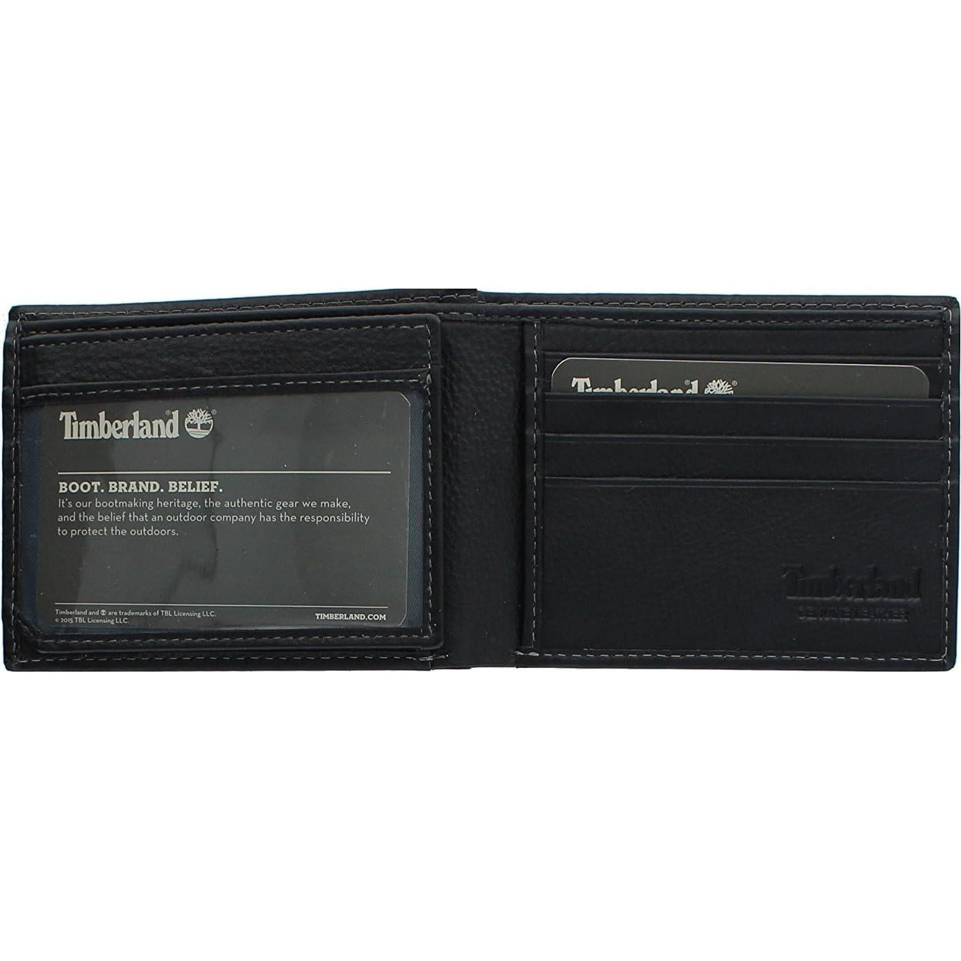 Billetera de Cuero RFID Bifold Timberland para Hombre - Negra