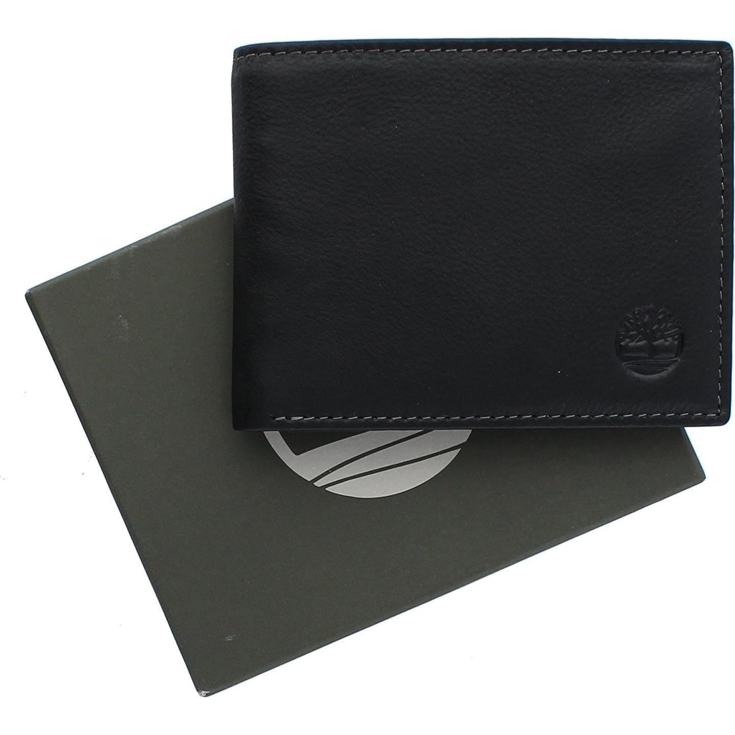 Billetera de Cuero RFID Bifold Timberland para Hombre - Negra