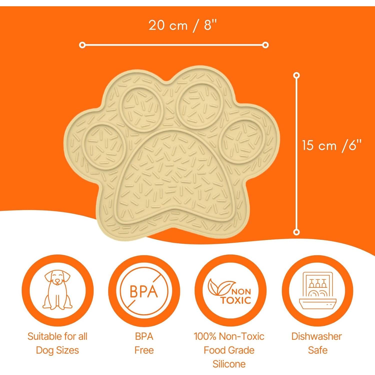 Tapete Lick DOOGUES para Perros Beige - Alimentación Lenta 20x15cm