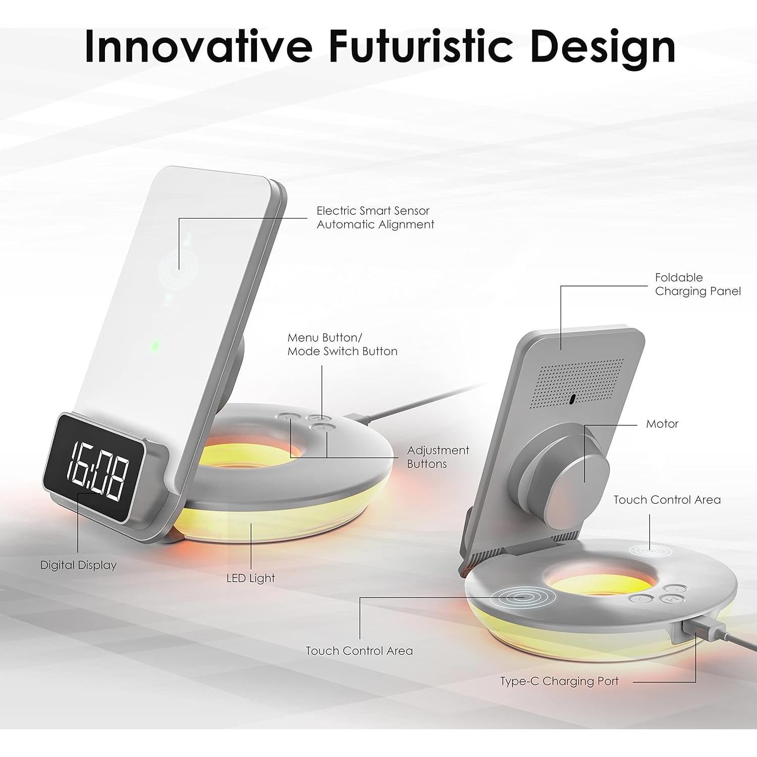 Lámpara de Mesa RexingUSA con Cargador Inalámbrico 15W