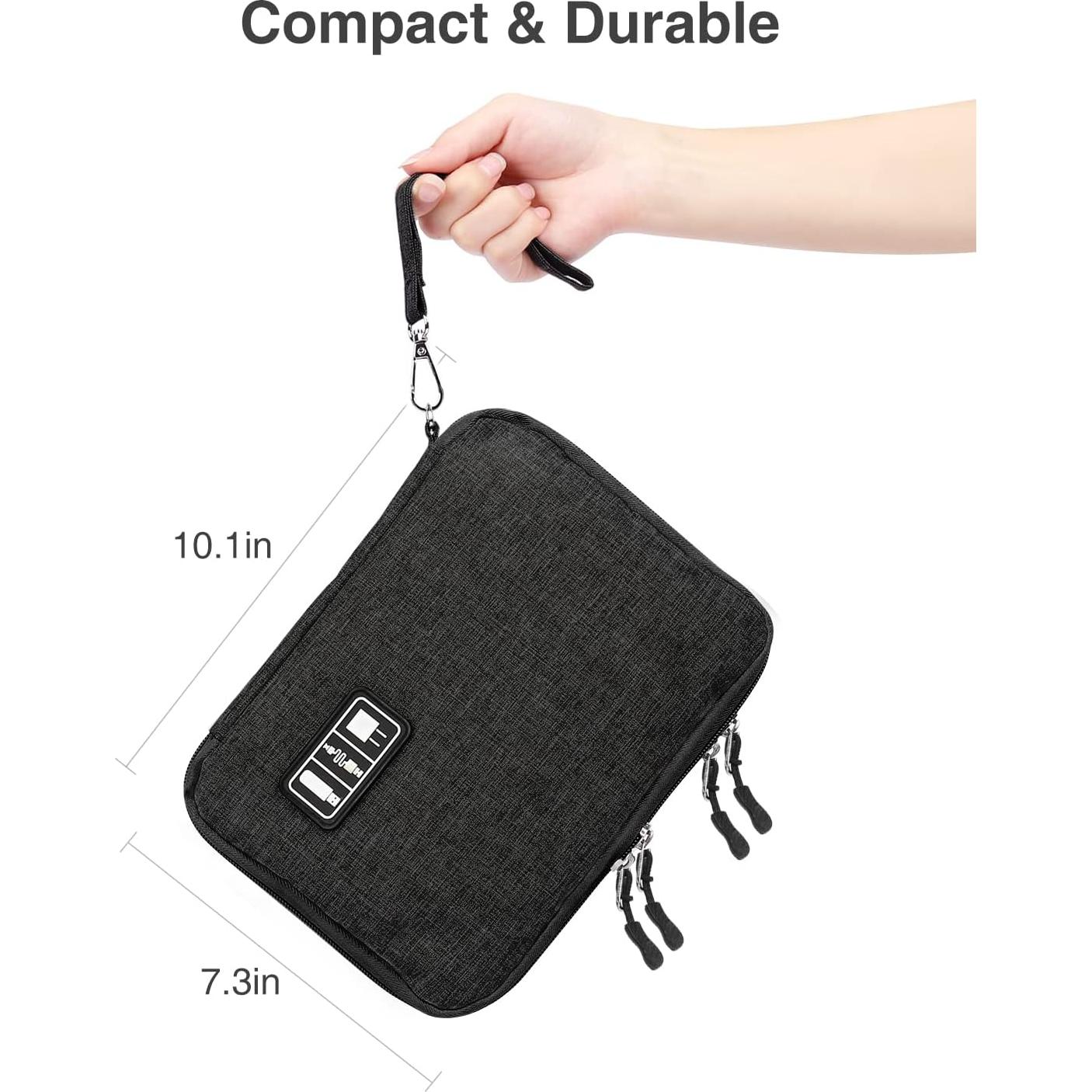 Organizador de Cables Luxtude Mediano Negro Doble Capa