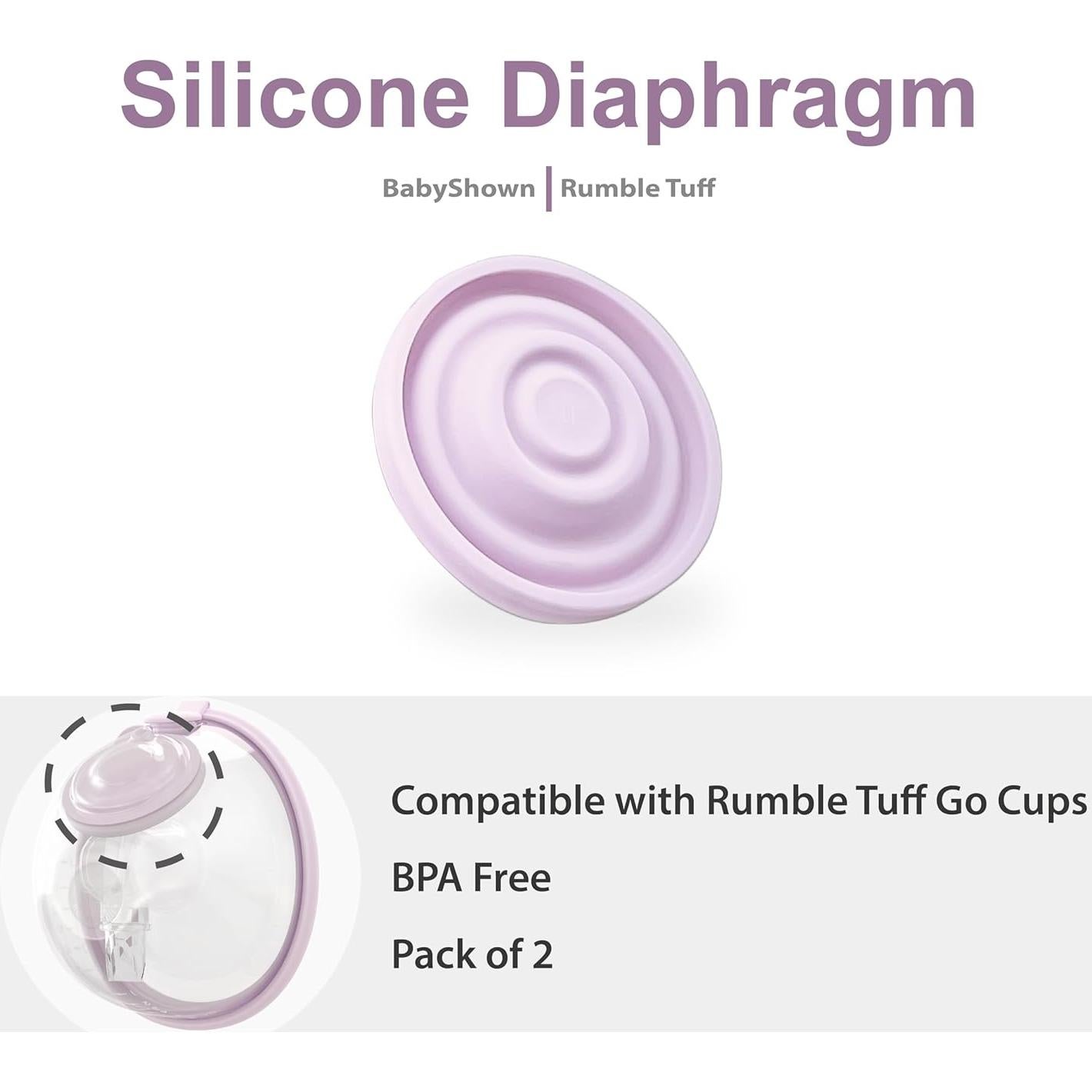Diafragma de Silicona Rumble Tuff para Tazas Manos Libres 2 Pcs