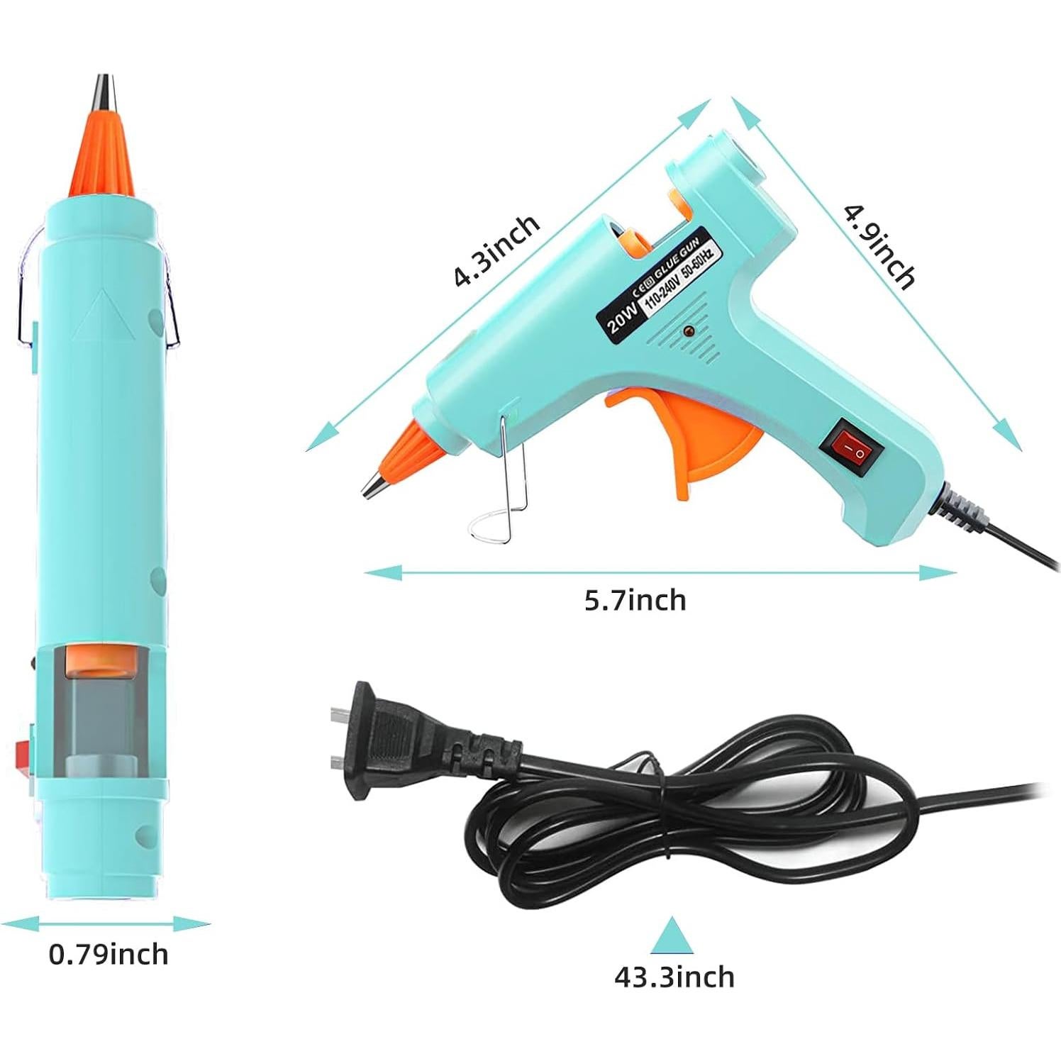 Kit de Pistola de Pegamento Caliente OUREPOCA 20W 2 Paquetes