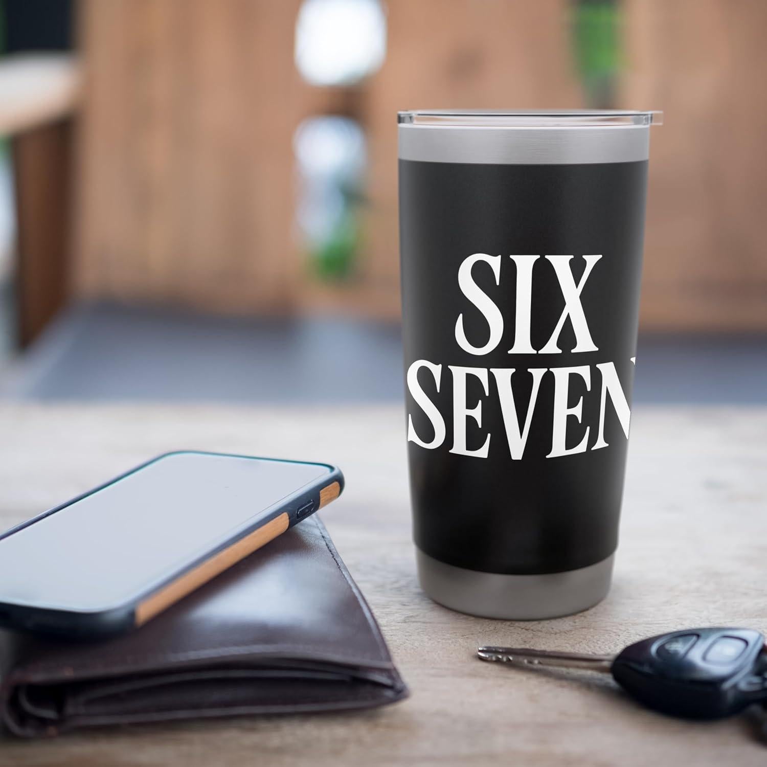 Vaso Térmico Acero Inoxidable Frecuencia de Meme 20 oz Negro