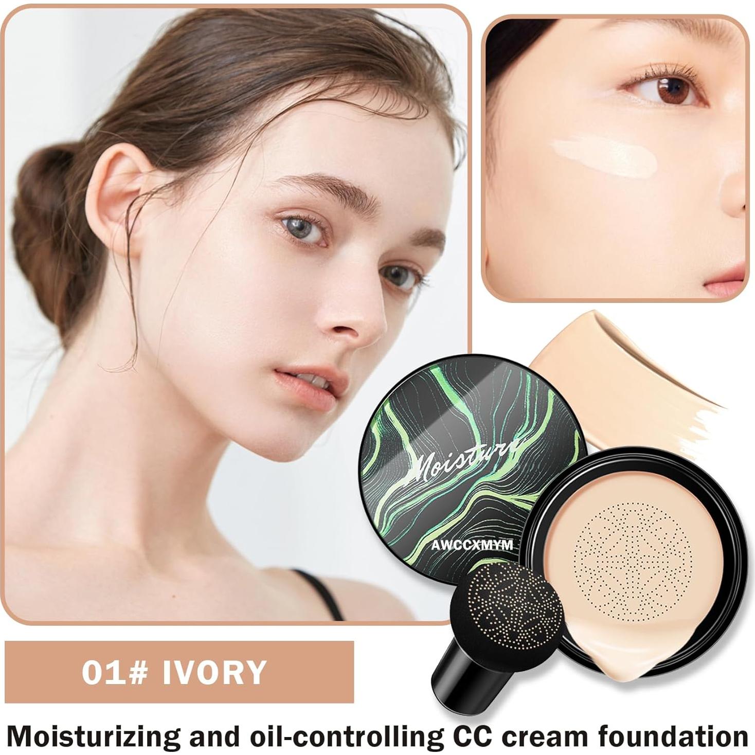 Base de Maquillaje CC Cream AWCCXMYM 01#Marfil Hidratante