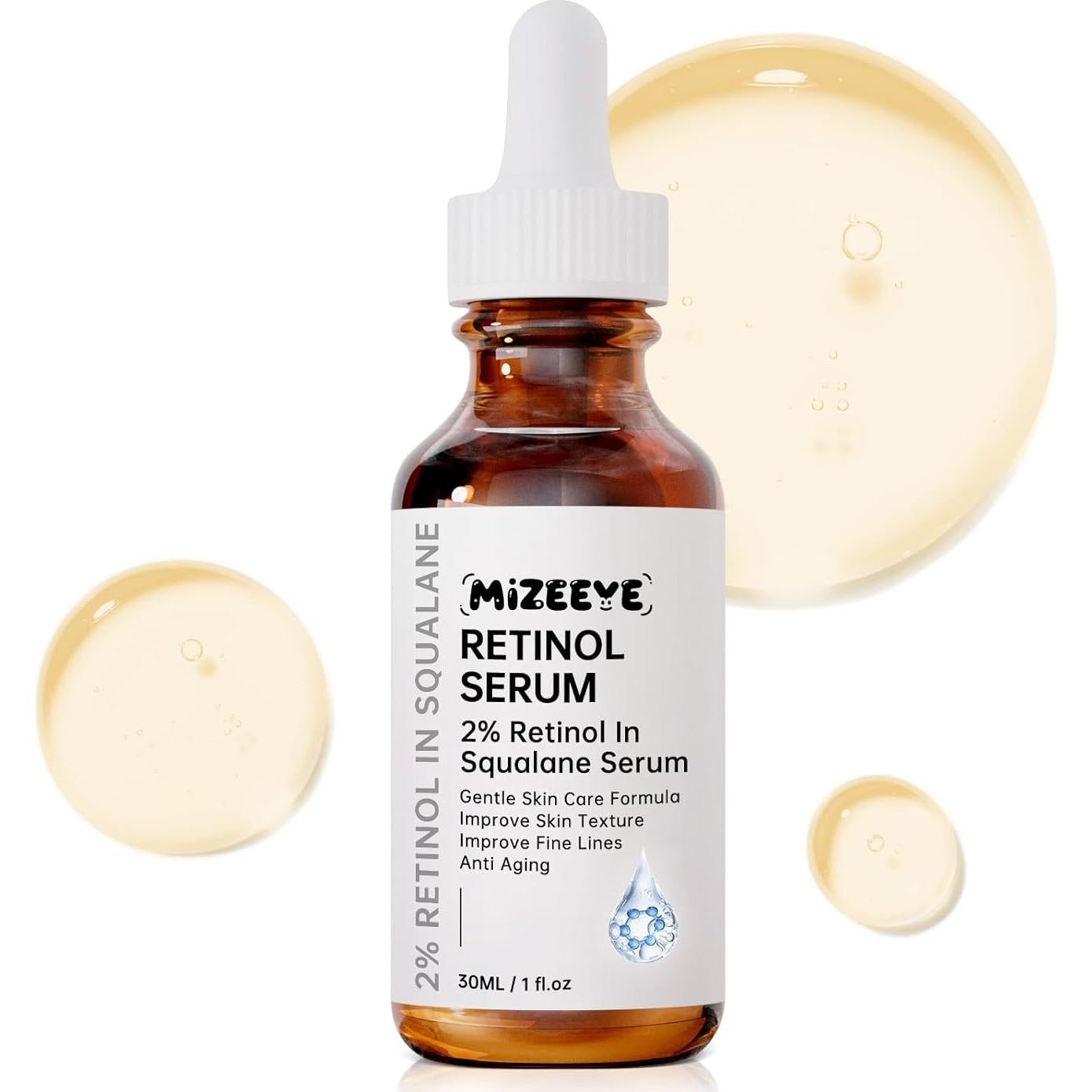Suero de Retinol 2% MIZEEYE en Escualano 30ml Hidratante