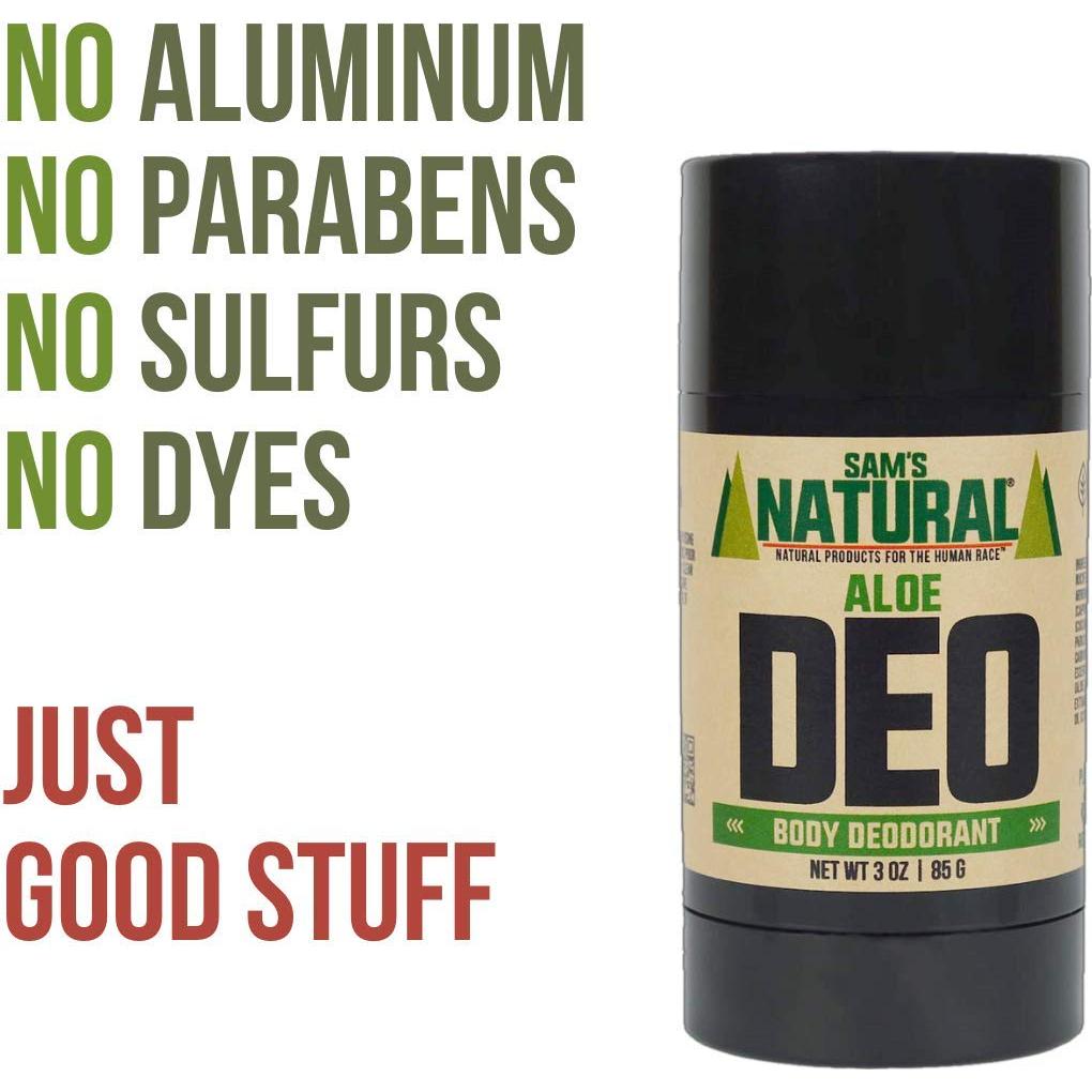 Desodorante Natural Aloe Vera Sam - 85 g - Vegano y Sin Aluminio