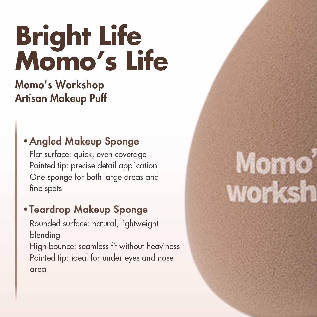 Juego de Esponjas de Maquillaje Momo's Workshop 2 Piezas