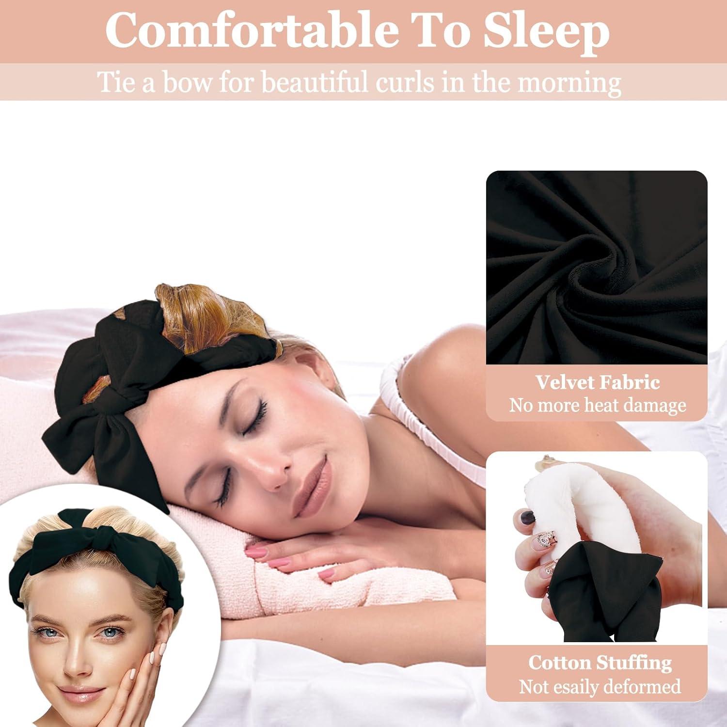 Rulos de Terciopelo Sin Calor PetalPursuit 180 cm Negro