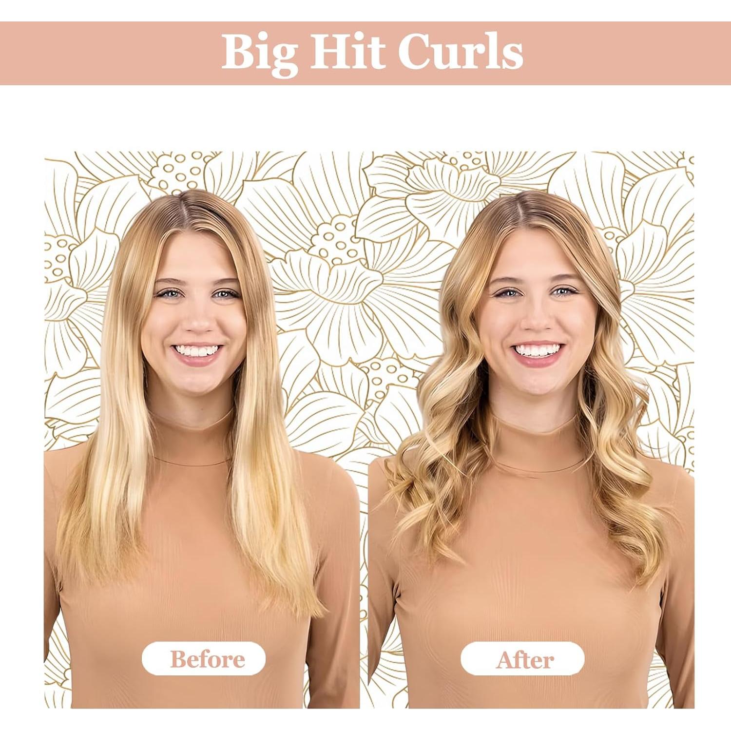 Rulos de Terciopelo Sin Calor PetalPursuit 180 cm Negro