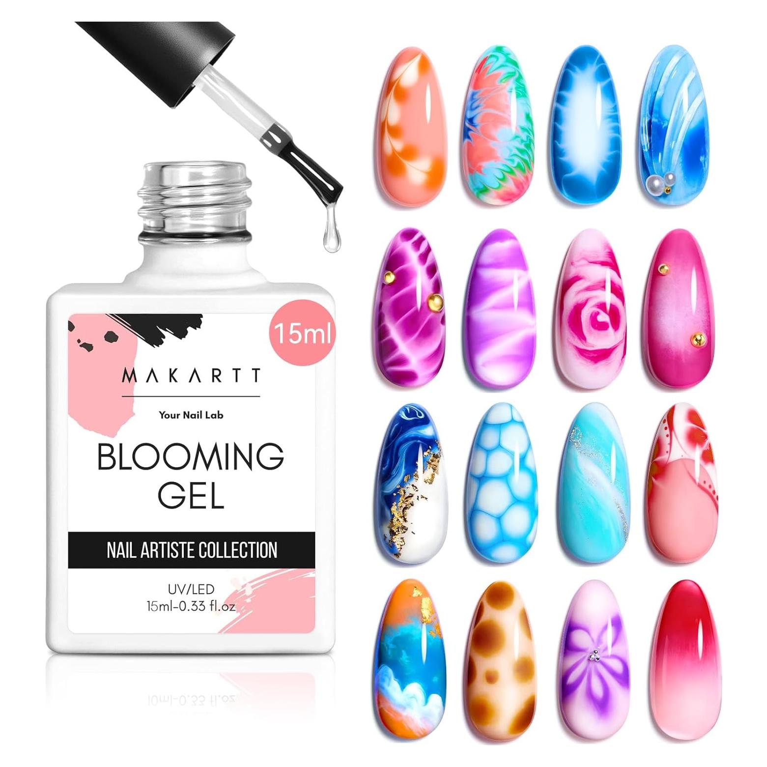 Gel de Floración Transparente Makartt 15ml para Uñas