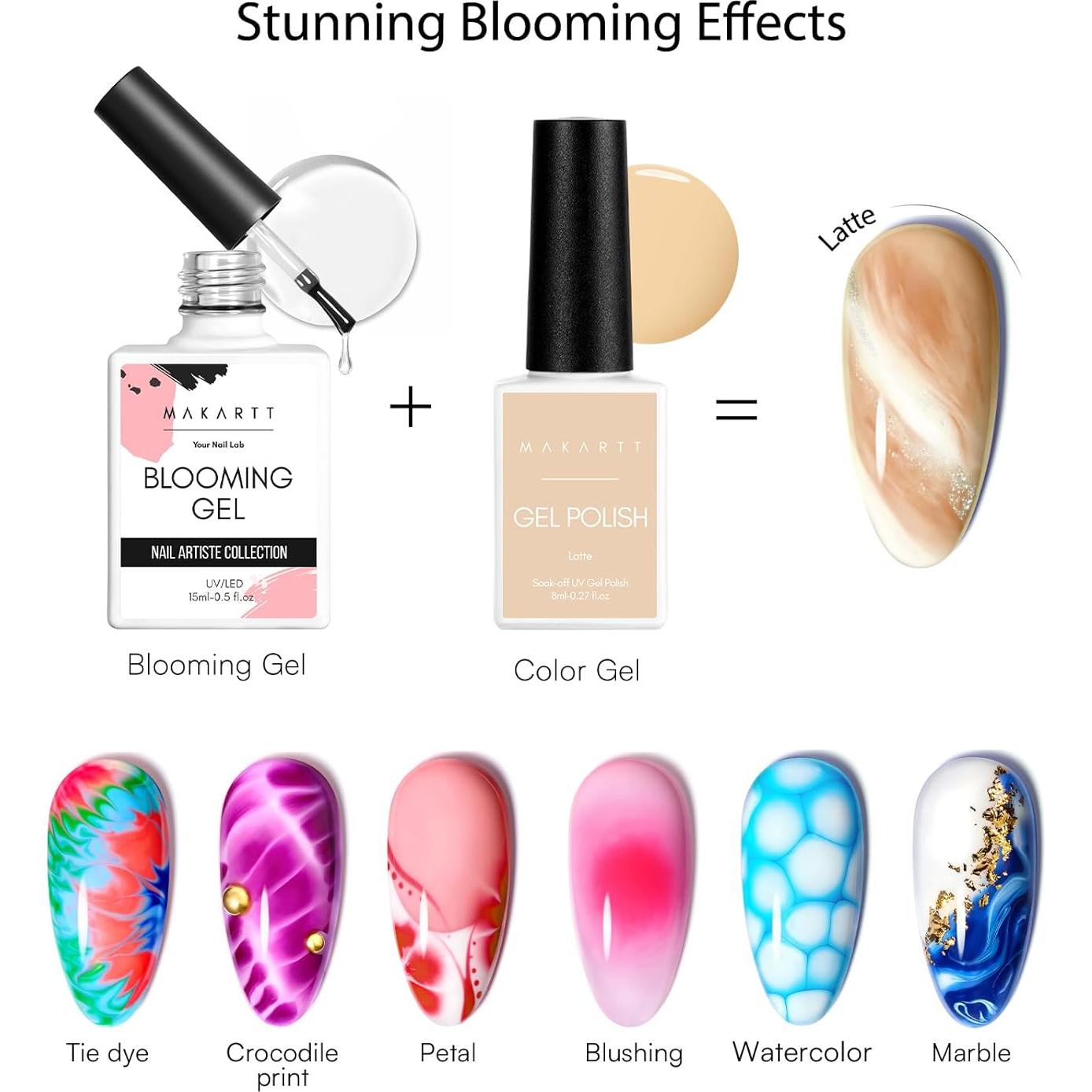 Gel de Floración Transparente Makartt 15ml para Uñas