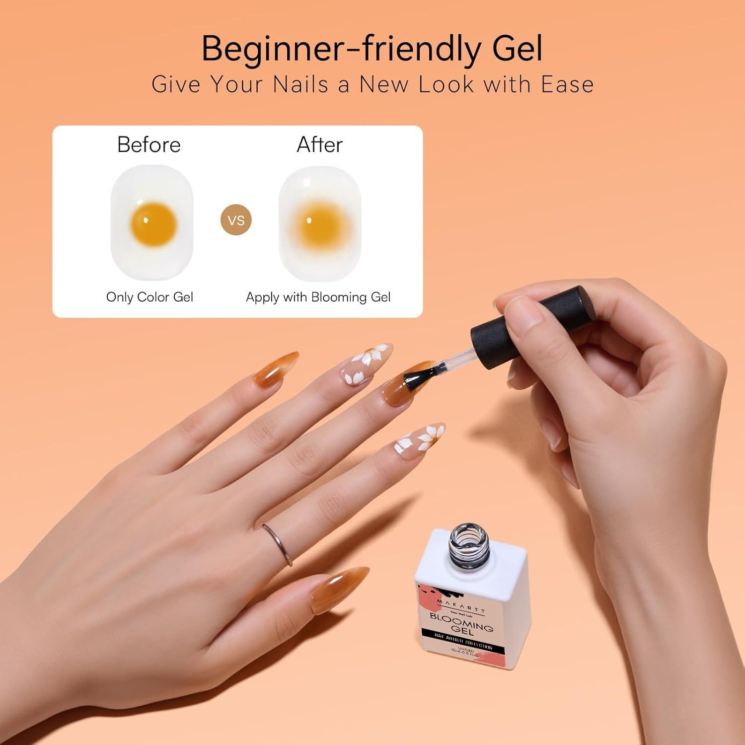 Gel de Floración Transparente Makartt 15ml para Uñas