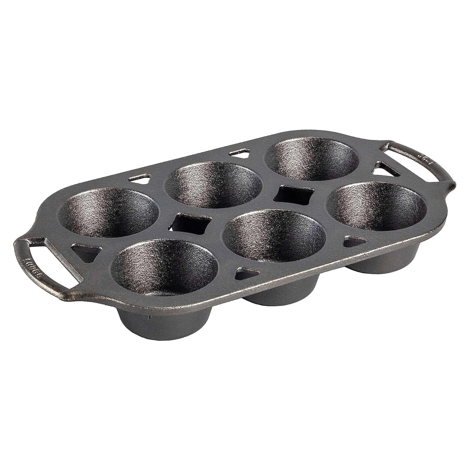 Sartén de Hierro Fundido Lodge para Muffins 6 Tazas 32.2 cm