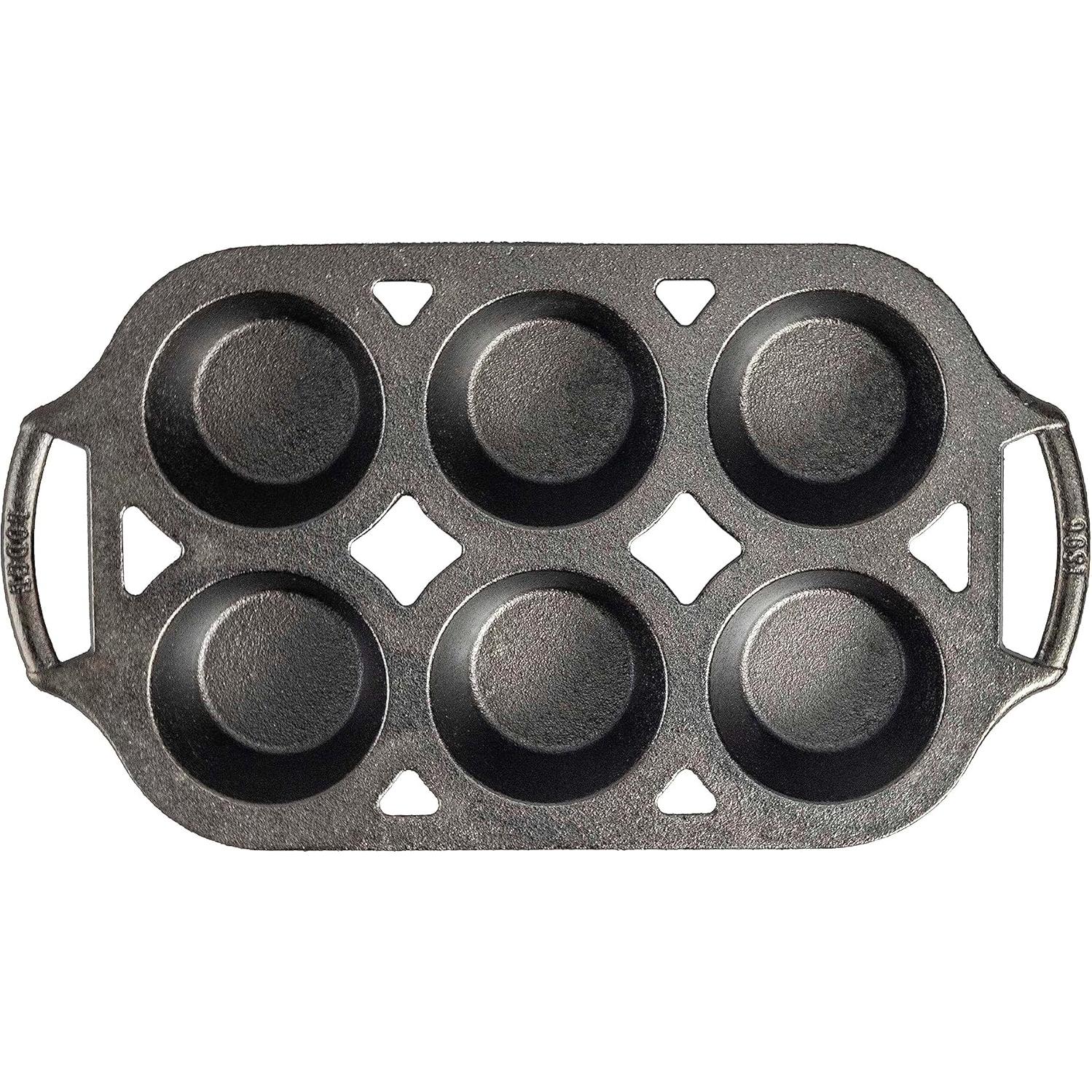 Sartén de Hierro Fundido Lodge para Muffins 6 Tazas 32.2 cm