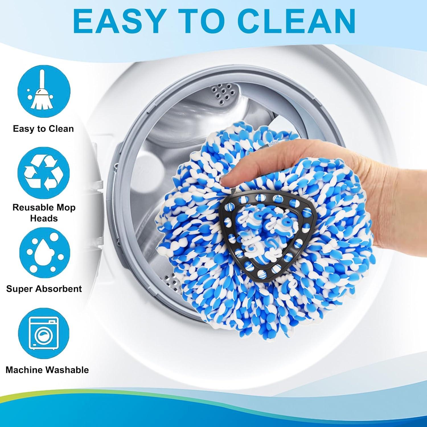 Cabezal de Mopa y Cepillo Pkulater para RinseClean Azul